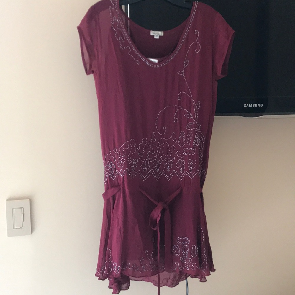 NWOT Foley & Corinna silk beaded dress